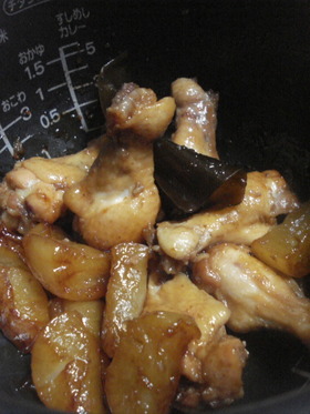 炊飯器調理★手羽元の照り煮