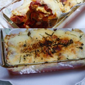 凍みこんにゃくラザニア風 (お肉無し)