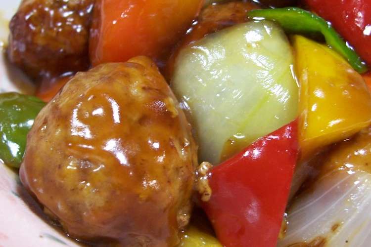 うまッ 酢豚風 肉団子の甘酢あんかけ レシピ 作り方 By ハムまき クックパッド