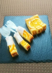 パウンド型で簡単オレンジチーズケーキ