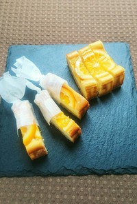 パウンド型で簡単オレンジチーズケーキ