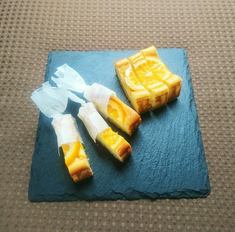 パウンド型で簡単オレンジチーズケーキの画像