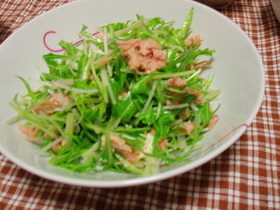 水菜とツナの3分・簡単サラダ♥