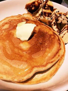 小麦粉で作るココア香るホットケーキ