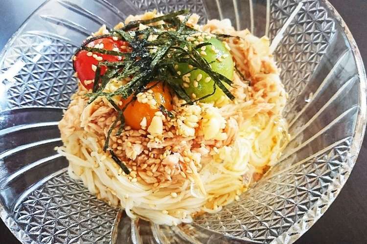 ツナにんにくトマトそうめん １人ランチ レシピ 作り方 By ティナソルト クックパッド 簡単おいしいみんなのレシピが366万品