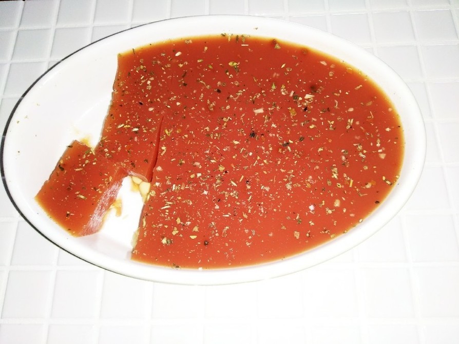 腸活レシピ　トマト寒天の画像