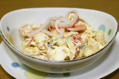 デリ風♪エビと卵のオイマヨマカロニサラダの写真