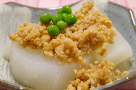 大根の肉みそがけ