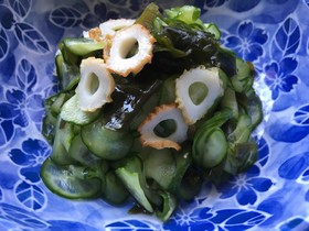 酢の物苦手な人もok竹輪と胡瓜の酢の物