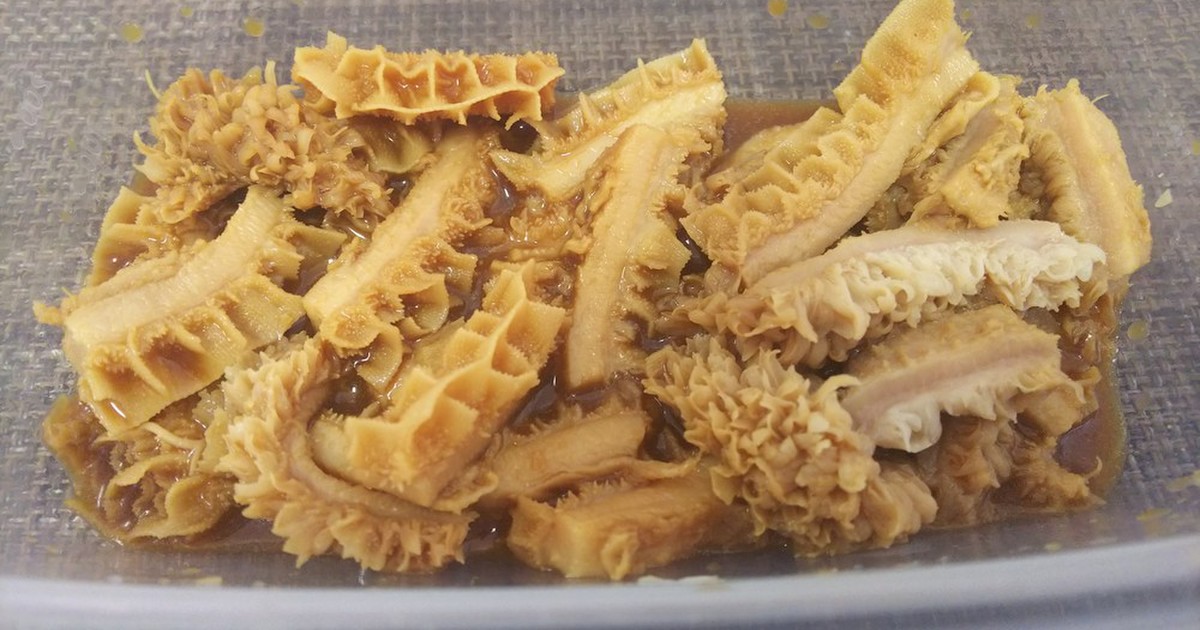 定番モツ 牛ハチノスの辛子醤油漬け レシピ 作り方 By ペチペチペーチ クックパッド 簡単おいしいみんなのレシピが352万品