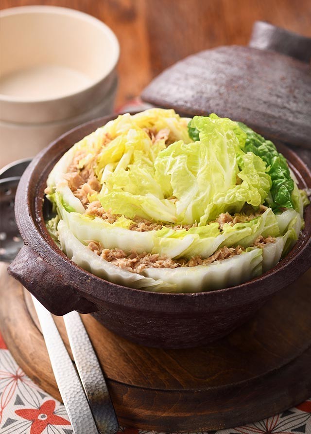 シーチキンと白菜のミルフィーユ鍋の画像