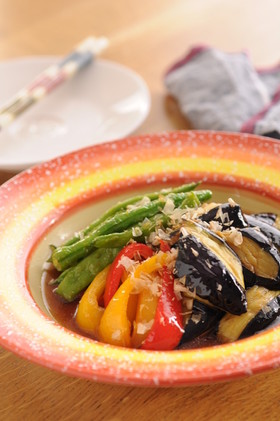 きび酢がポイント!夏野菜の揚げ浸し
