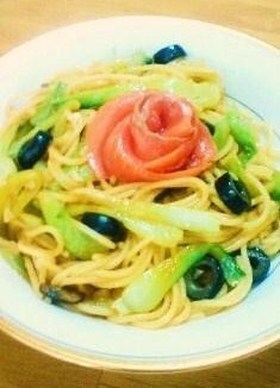 スモークサーモンのパスタ✿醤油レモンあじ