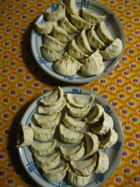 皮から作る水餃子