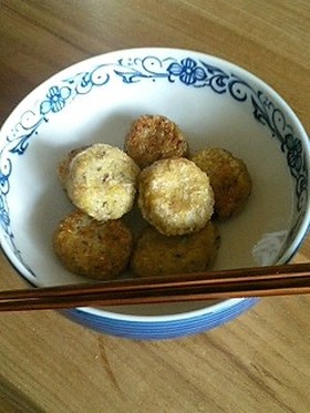 蓮根入りもちきび団子のフライ