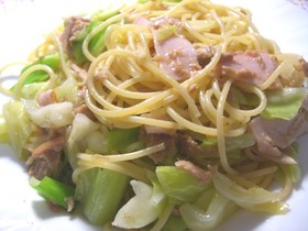簡単!キャベツとツナの和風柚子胡椒パスタ