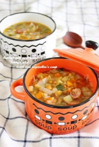 レンズ豆と野菜たっぷりスープ＊