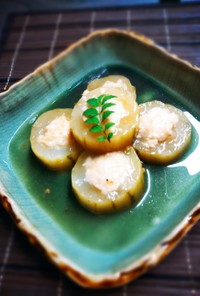 加賀野菜✴太きゅうりの肉詰め