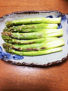 グリルで簡単☆太アスパラガスの塩焼き