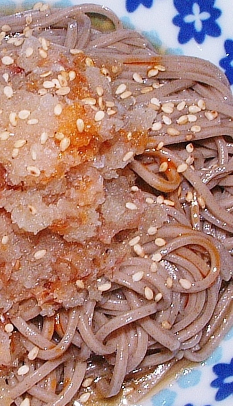 冷おろし蕎麦（乾麺）・ごま油とかつお醤油の画像