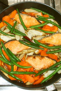 魚・鮭と根野菜の南蛮漬け♪簡単