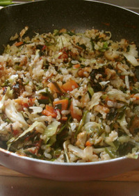 最速の玄米と野菜の焼き飯