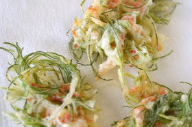 山形の伝統野菜 オカヒジキのかき揚げ