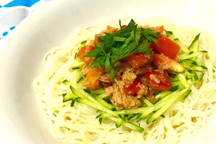 トマトツナ そうめん レシピ 作り方 By 渡部アキ クックパッド 簡単おいしいみんなのレシピが361万品