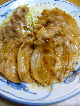 ノンオイルでヘルシー☆豚肉の生姜焼き