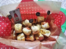 【記録】お弁当♪おつまみウインナーパイ