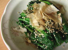 納豆の添付タレで♡ほうれん草煮びたし風♡