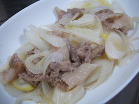 レンジで☆豚バラねぎ