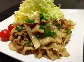 簡単☆豚バラ肉と玉ねぎのしょうが焼き