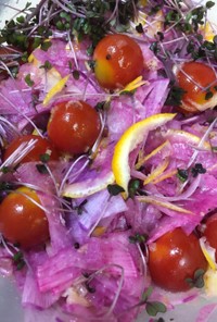 紫大根トマトのサラダ