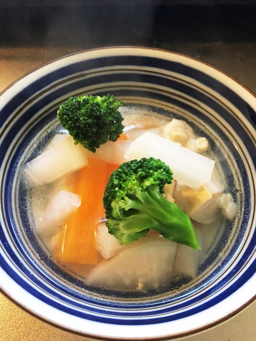 離乳食にもできる⁈味付け簡単野菜スープの画像