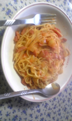 簡単☆野菜たっぷりトマトパスタ!!