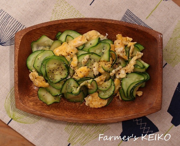 【農家のレシピ】ズッキーニと卵の炒め物の画像