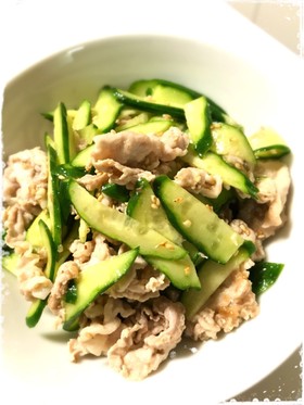 サッパリ!冷しゃぶとキュウリの梅肉和え