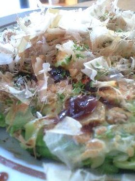 もちっねばっ♪納豆でヘルシーお好み焼き