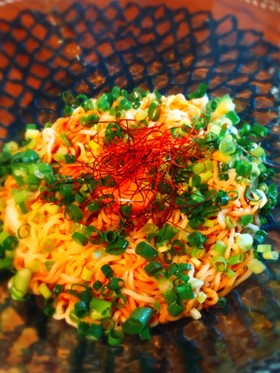 サッポロ一番で!旨辛♡冷製油そば!