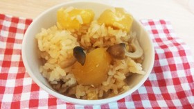炊き込み栗ごはん(甘露煮を炊飯器で)