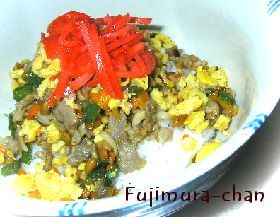 ボリューム満点 炒め納豆ごはん