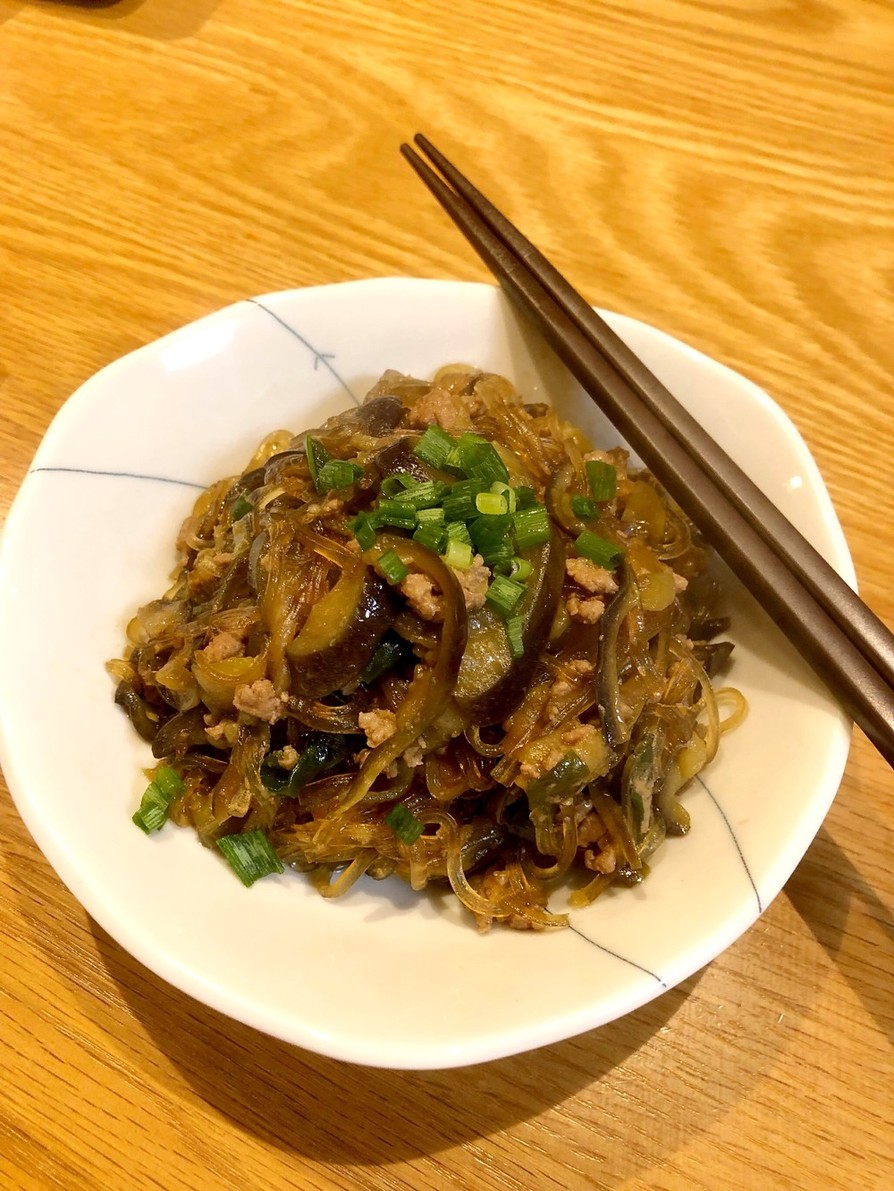 辛くない麻婆茄子春雨の画像