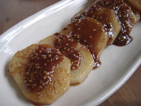 長芋の味噌バターソテー