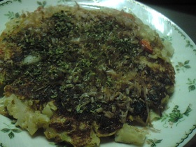 野菜たっぷりお好み焼き♪