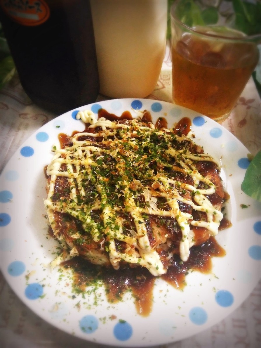 山芋でとろ～り♡とろとろ関西風お好み焼きの画像