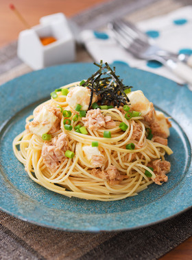 シーチキンとクリームチーズの和風パスタ