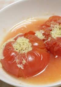 レンジで作る温トマト　スープも絶品！