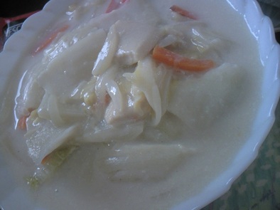 白菜と高野豆腐のミルクスープの写真