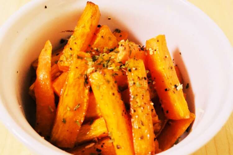 子供がパクパク食べるフライド人参 レシピ 作り方 By Minamama クックパッド 簡単おいしいみんなのレシピが353万品